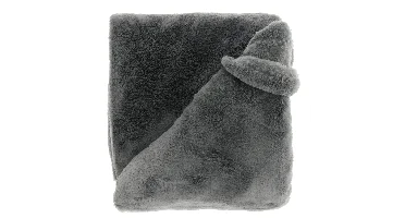 Plaid Justin Dark Grey Fleece Donkergrijs Antraciet Unique Living