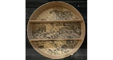 Plank bamboe d76h15cm multi