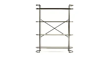 Schappenkast Brooklyn zwart 190x152x37,5cm