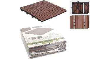 TERRASTEGELS S/6 WPC BRUIN