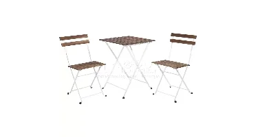 Bistroset Valance 3-delig Wit