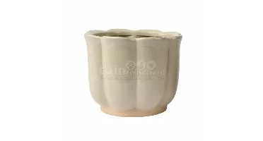 Bloempot Flower Keramiek Ø18cm Beige