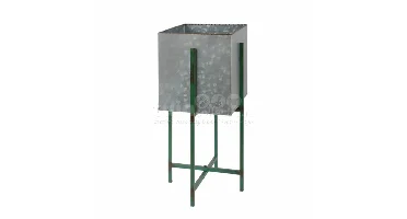 Bloempot op Standaard Vierkant Grijs 21x21cm