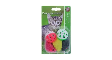 Boon Kattenspeelgoed Set Muis Rammelbal