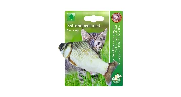 Boon Kattenspeelgoed Vis Bruin/Grijs met Catnip 11cm