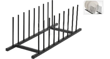 Bordenrek Metaal Zwart 35x12,5cm