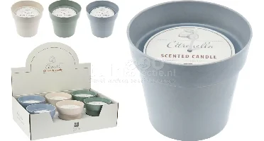 Citronella Kaars in Biopot Ø10,7cm Assorti 1st