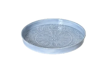 Decoratieschaal Metaal Ø32cm Blauw