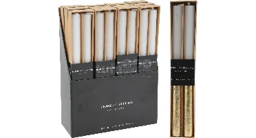 Dinerkaars Wit Champagne 25cm Ø2cm 2st