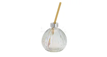 Drinkglas Kerstbal met Rietje Goud Parelmoer