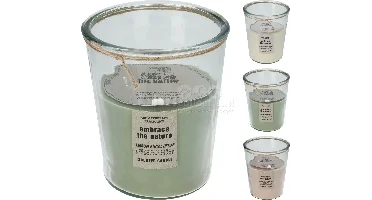Geurkaars XL in Glas 21cm Assorti 1st