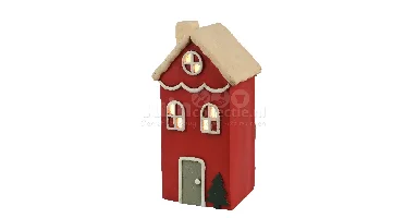Kersthuisje LED Rood 36,5cm