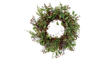 Kerstkrans Bessen Glitter Ø40cm