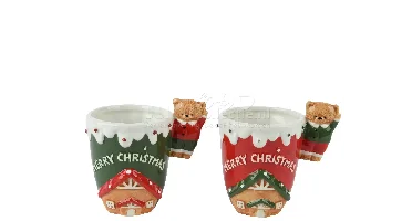 Kerstmok Teddybeer Dolomiet 12cm Assorti 1st