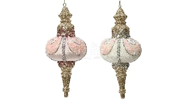 Kerstornament IJspegel Glitter Assorti 1st