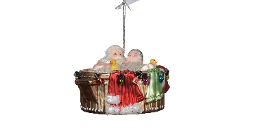 Kerstornament Kerstman in Jacuzzi 1st