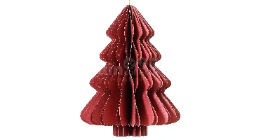 Kerstornament Papieren Kerstboom 40cm Rood