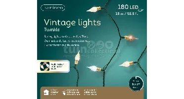 Kerstverlichting Vintage 180 LED 18m Multi Bruin