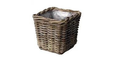 Plantenmand Rotan Antiek Grijs 25cm