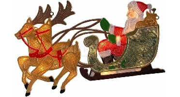 Raamsilhouet Kerstslee 20 LED 45x28cm
