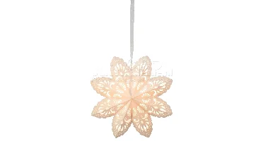 Sneeuwvlok Lamp Papier Velvet Wit 50cm