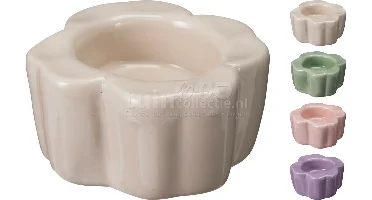 Waxinelichthouder Bloem Ø8cm Assorti 1st