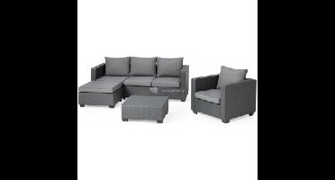 Salta chaise lounge loungeset antraciet