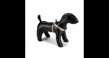 Hondentuig nylon 26-40cm lichtgrijs