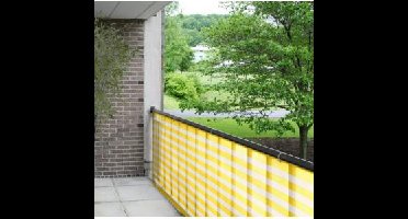 Balkondoek geel en wit 0.9 x 5 meter