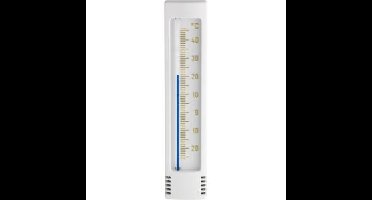 Buitenthermometer kunststof wit/goud 14.5 cm