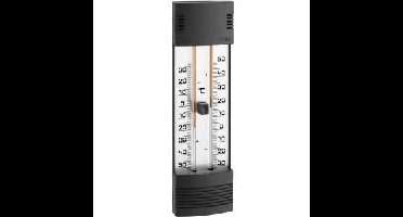 Buitenthermometer kunststof zwart min/max 20 cm