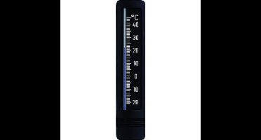 Buitenthermometer kunststof zwart/zilver 22 cm