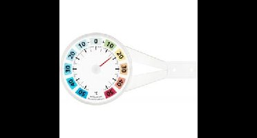 Venster buitenthermometer kunststof rond gekleurd 14.4 cm