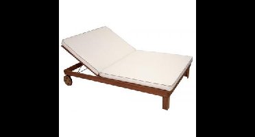 Houten 2 persoons ligbed met kussen 200 x 120 cm