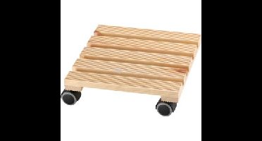 Plantentrolley Lounge vierkant licht gebeitst