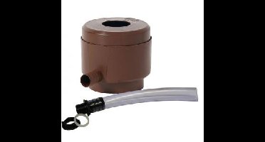 Regenton vulautomaat met bladvanger bruin 50 m2