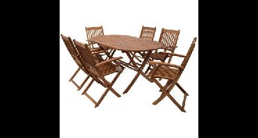 Benita 7-delig houten tuinset