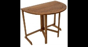 Houten tuintafel inklapbaar halfrond 90 x 60 cm