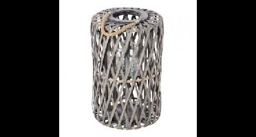 Houten windlicht Indonesia 31x50 cm