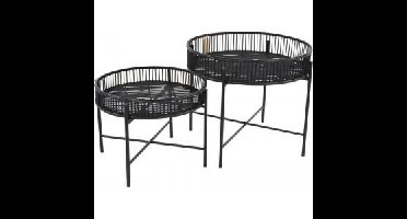 Aiko bijzettafeltjes zwart 60 cm