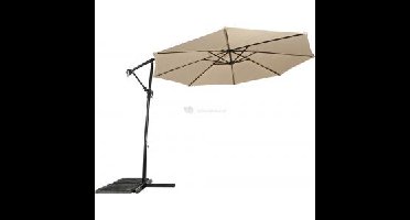 Zweefparasol Gemini 300 cm ecru
