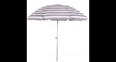 Strandparasol Libra streepmotief grijs