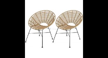 Vero tuinstoel nature set van 2