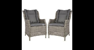 Wine & Dine Smoke tuinstoel set van 2