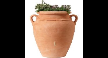 Garantia Amphore regenton met bloembak 600 liter terra