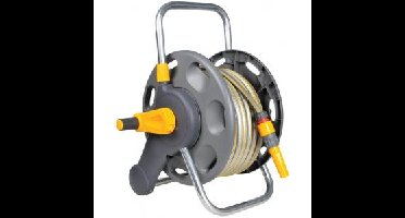 Tuinslanghaspel 2-in-1 compleet met 25m slang voorgemonteerd