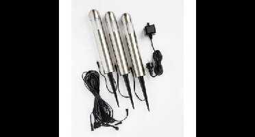 Amalfi vloerlamp set van 3 rvs