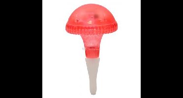 Led solarlamp assisi paddestoel rood