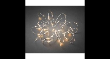 Micro LED lichtdraad wit met 50 extra warm witte lampen