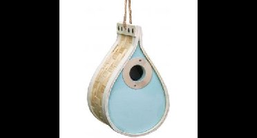 Vogelhuis druppelvorm - blauw